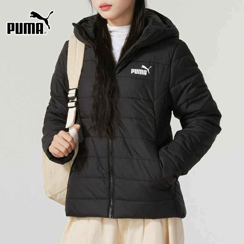 PUMA彪马女装2024冬新款运动休闲保暖防风连帽棉服外套 672279