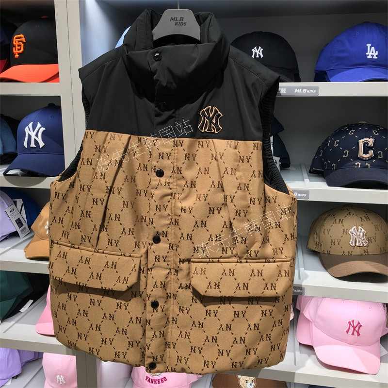 MLB儿童NY老花满印运动羽绒马甲