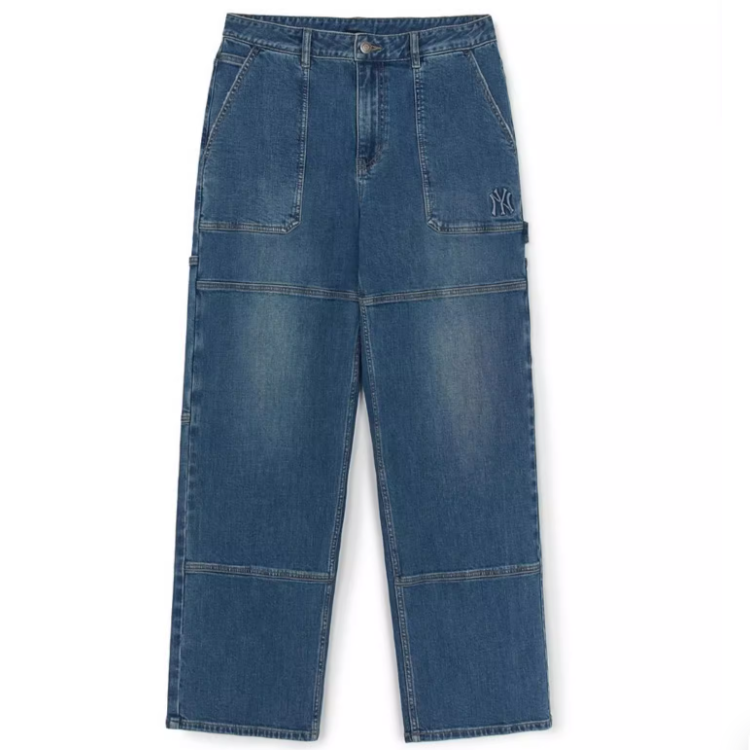 MLB复古运动潮流工装牛仔伐木裤