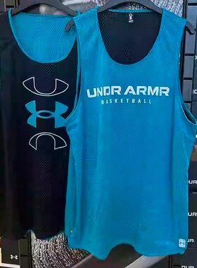UA安德玛运动背心男子Baseline透气双面穿网眼篮球背心1386059
