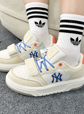 25冬季新款MLB学长鞋男女NY复古撞色厚底增高运动休闲鞋3ASXM086N