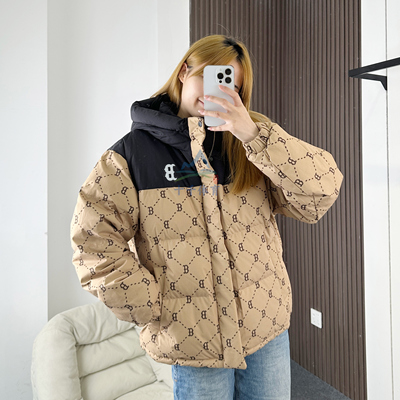 MLB儿童羽绒服NY钻石老花外套