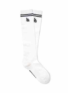 MLB男女情侣学院风双杠基础LA小标小腿袜中筒袜3ASOKG13N