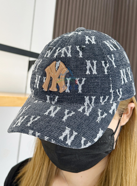 25秋季新款MLB儿童棒球帽NY老花满印牛仔运动帽鸭舌帽7ACPM035N