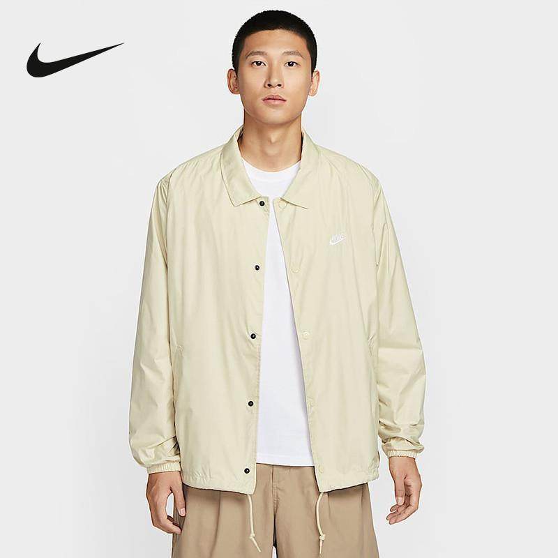 Nike耐克男教练夹克25春季外套宽松复古休闲叠搭刺绣时尚FN3317,运动服/休闲服装,运动茄克/外套,淘宝优惠券,粉丝福利购,淘宝优惠卷