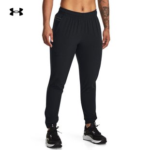 安德玛UA女子ROCK强森 1380184 Storm梭织跑步训练健身宽松长裤