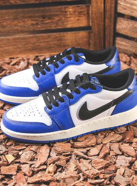 Jordan耐克乔丹男女童AJ1板鞋大童25春季低帮缓震运动鞋CZ0858