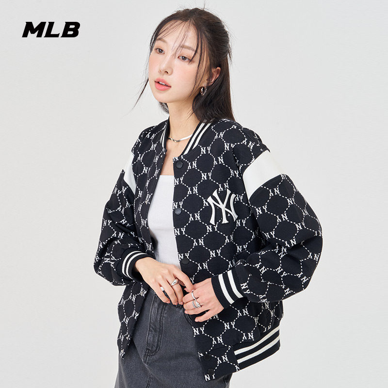 MLB复古老花立领运动棒球服夹克