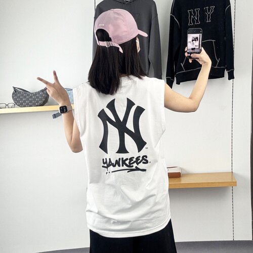MLB背心男女NY大标印花无袖T恤