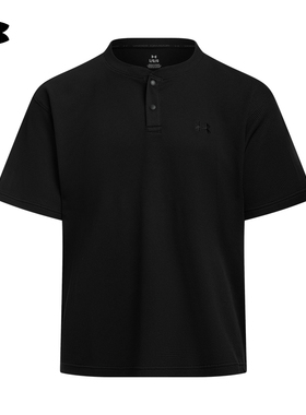 安德玛UA男25新款短袖Waffle Henley华夫格运动POLO衫T恤6007562