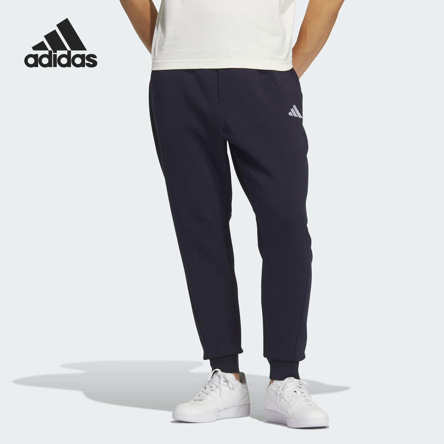 阿迪达斯男士束脚运动休闲长裤