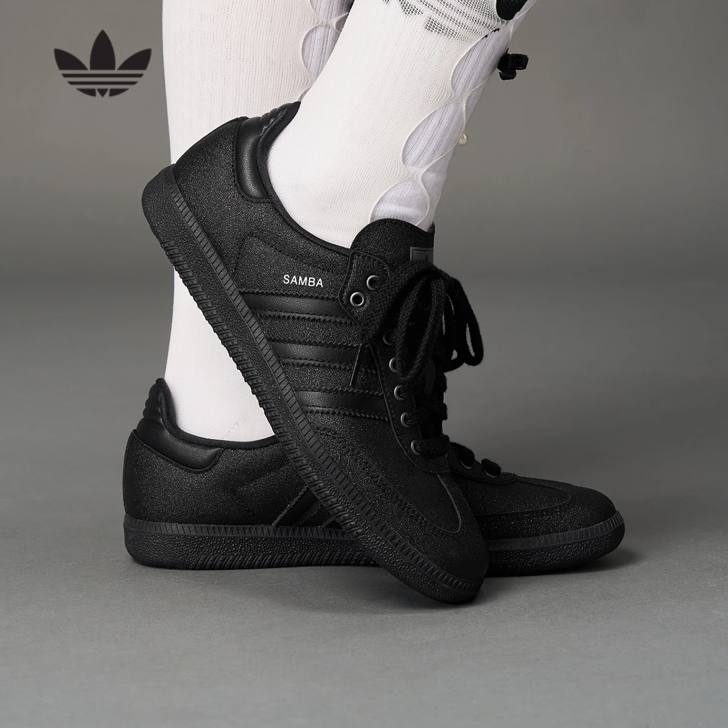 Adidas阿迪达斯三叶草女子Samba Shiny运动低帮板鞋KI6264/KI6265