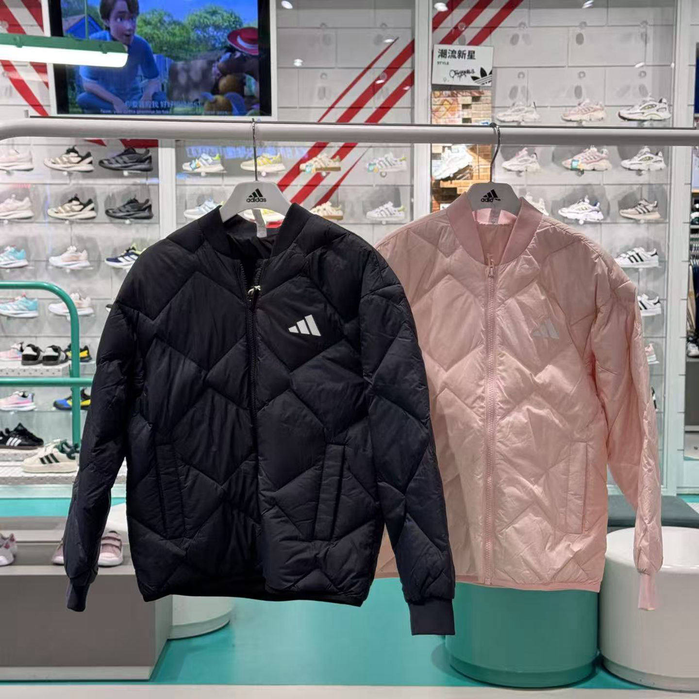 25新款阿迪达斯儿童运动外套防水保暖轻薄羽绒服KC5916/KC5917