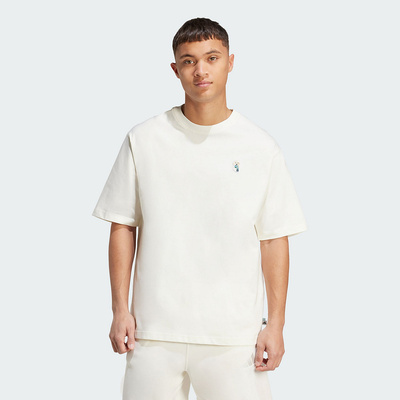 阿迪达斯男子刺绣宽松短袖T恤