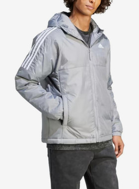 Adidas阿迪达斯新款冬季男士经典拉链防风休闲保暖棉服外套IK5684