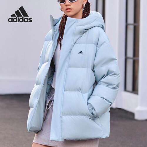 阿迪达斯连帽600蓬羽绒服男女