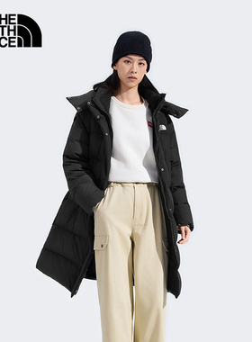 25秋冬新款TheNorthFace北面女户外防泼溅中长款700蓬羽绒服8ED7
