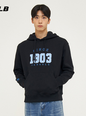 24新款MLB男女卫衣情侣学院风字母时尚图案连帽套头衫3AHDV0144