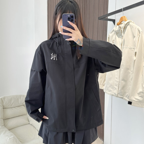 MLB男女NY防风防泼水连帽夹克