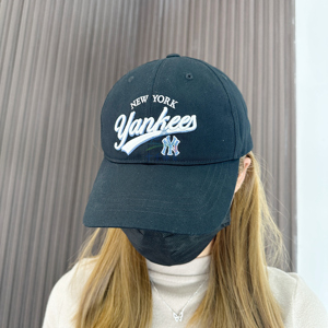 25新款MLB儿童棒球帽男女NY复古字母学院风防晒鸭舌帽7ACPV125N
