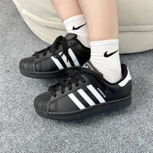 Adidas阿迪达斯男女款 JI0079 Superstar2贝壳头黑白运动休闲板鞋