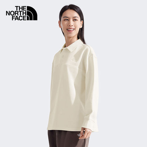 北面女春季户外透气纯棉Polo衫
