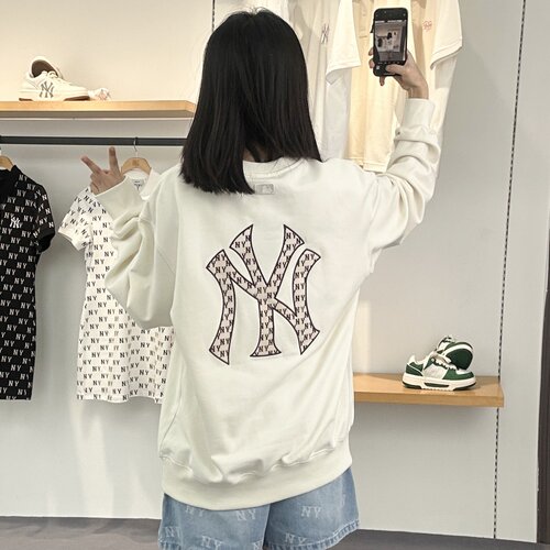 MLB卫衣男女NY老花大标套头衫