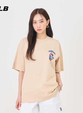 MLB情侣学院风半截小熊2024新款男女同款透气短袖T恤3ATSE0243
