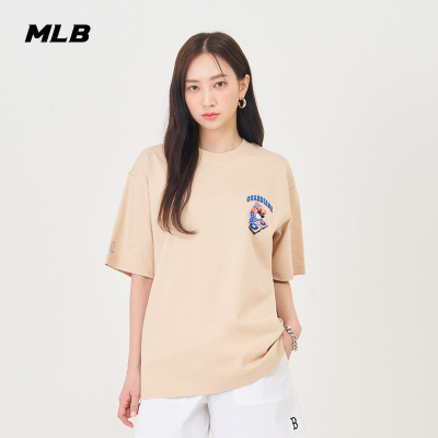 MLB男女学院风休闲透气短袖T恤