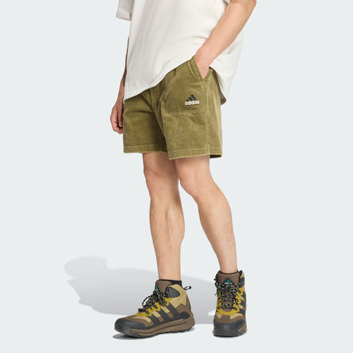 阿迪达斯三叶草灯芯绒运动短裤男