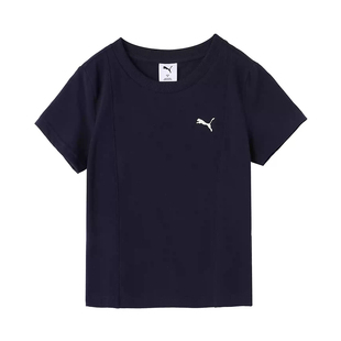 休闲短袖 PUMA彪马25新款 COLLECTIVE简约修身 FEMME T恤631305 女款