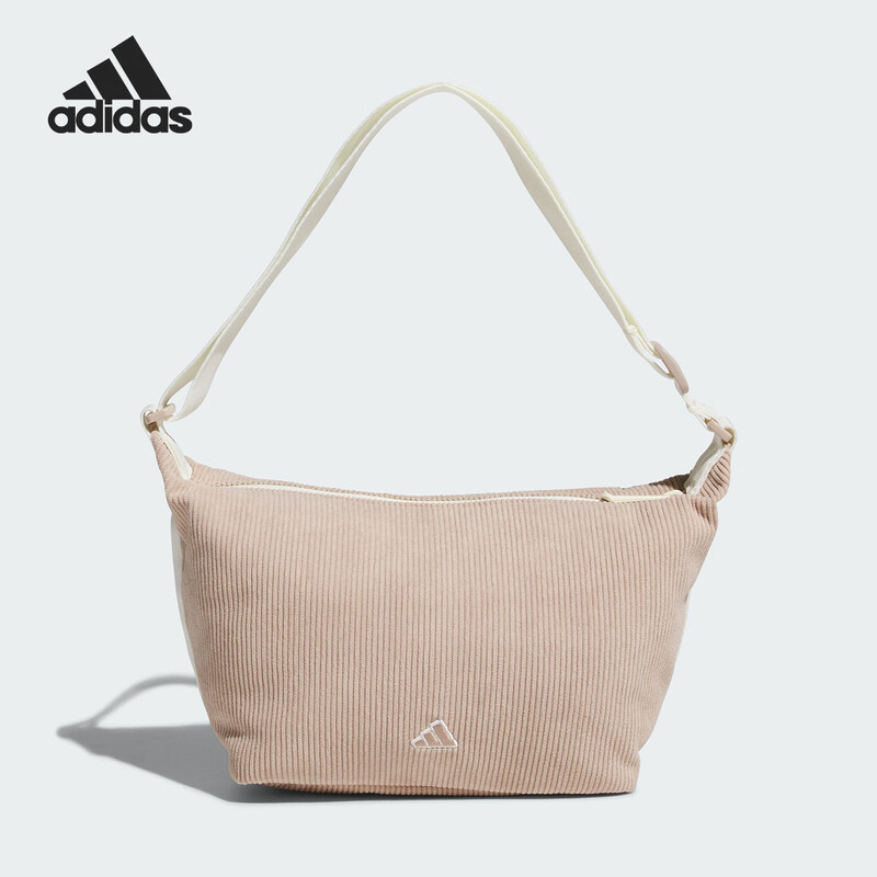 阿迪达斯灯芯绒旅行运动单肩包女