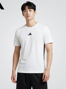adidas阿迪达斯男款25新款运动透气舒适休闲圆领T恤JY8563/JY8564