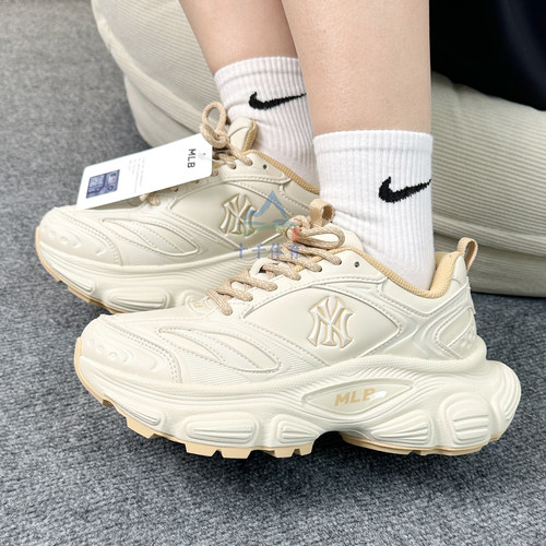MLB男女情侣款厚底增高休闲鞋