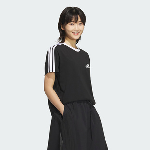 Adidas阿迪达斯女子25春季运动休闲宽松圆领短袖T恤JY7612/JY7613