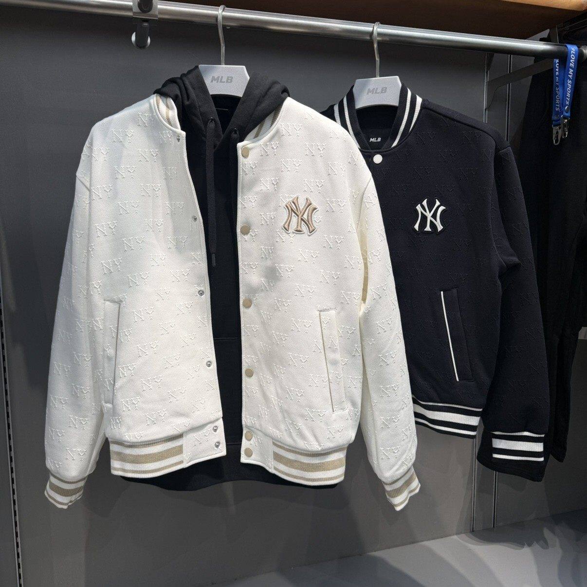 MLB棒球服男女款宽松26新款潮流NY暗纹老花运动夹克外套3AJPM0261