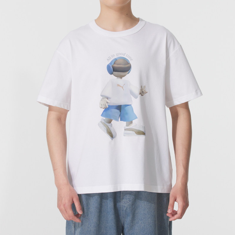 2025夏季新款PUMA彪马短袖男装圆领T恤休闲印花半袖运动服634792