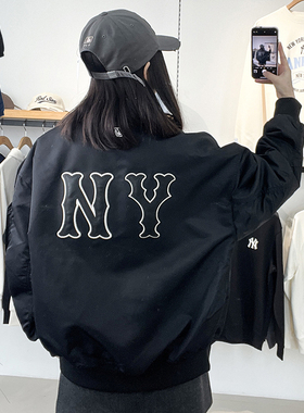 MLB男女25春季新款棒球服情侣学院风复古美式夹克外套3AJPB0151