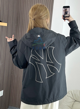 25秋季新款MLB冲锋衣外套男女NY大标GORE TEX防水夹克3AWJB9154