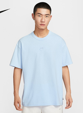 25夏新款Nike耐克短袖男女纯棉休闲刺绣宽松舒适针织棉T恤DO7393