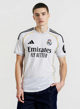 adidas阿迪达斯男足球系列皇家马德里球衣运动训练短袖T恤JJ1931