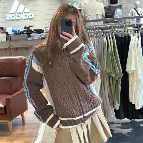 阿迪达斯三叶草外套男针织毛衣