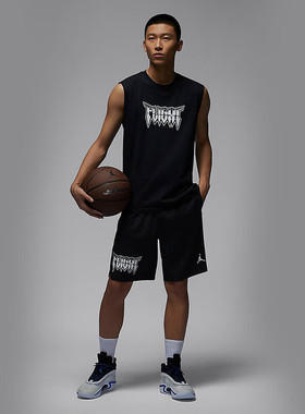 Nike耐克Jordan乔丹男子夏季柔软运动休闲速干无袖T恤短袖FN6022