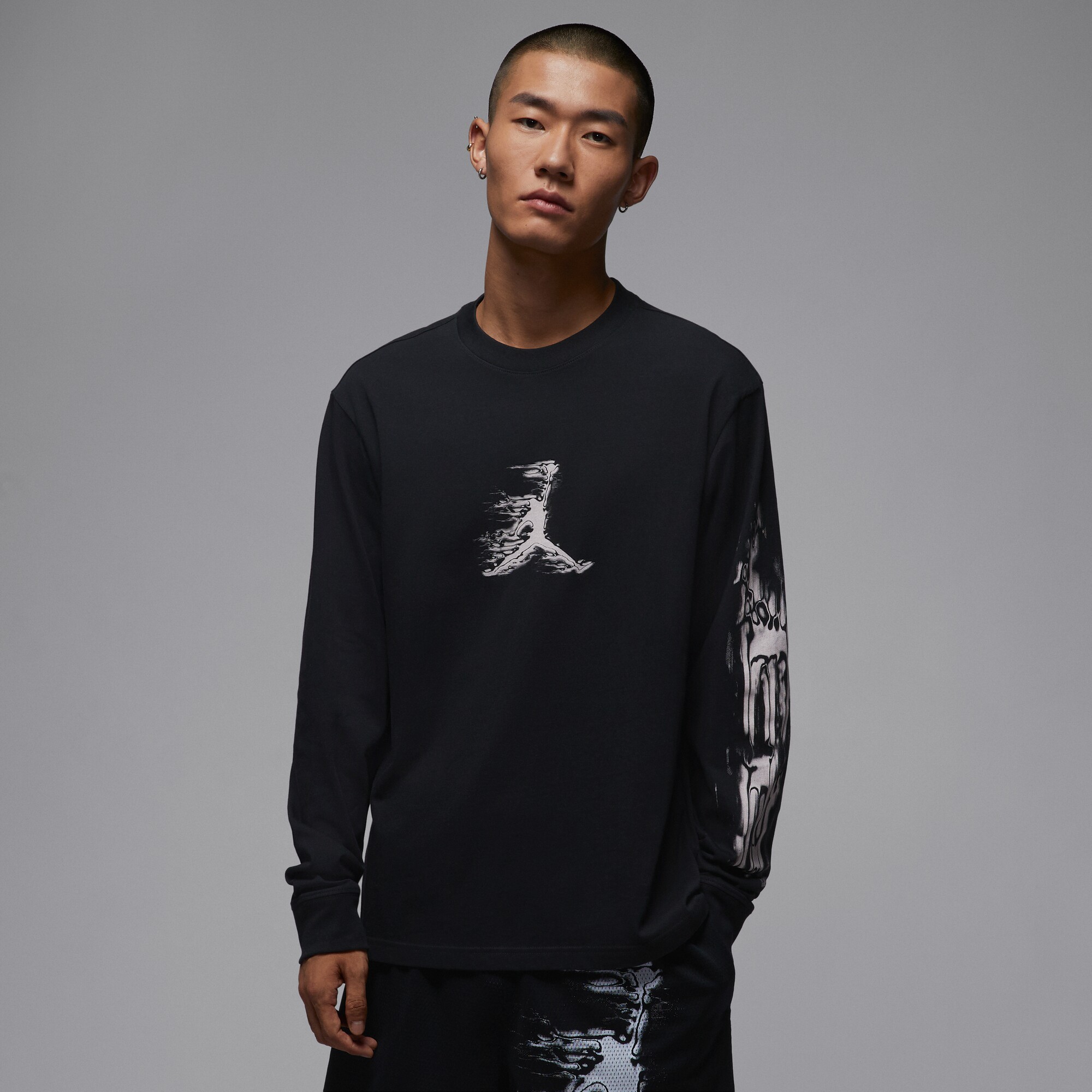 25冬季新款JORDAN耐克乔丹DRI-FIT男子篮球速干纯棉长袖T恤HQ9039