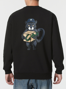 PUMA彪马男装2024秋季新款舒适圆领保暖休闲卫衣套头衫 628144