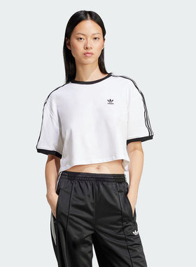 adidas阿迪达斯三叶草露腰短款运动短袖T恤JC8150/JC8151/JC8149