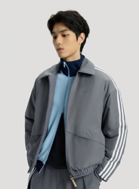 adidas阿迪达斯三叶草男保暖休闲运动宽松棉服外套KS5337/KS5336