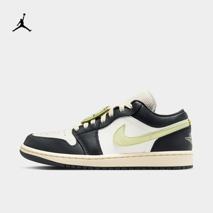 25秋季新款JORDAN耐克乔丹女子AJ1板鞋低帮柠檬黄运动鞋HQ3009