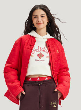 阿迪达斯马年款新中式运动棉服