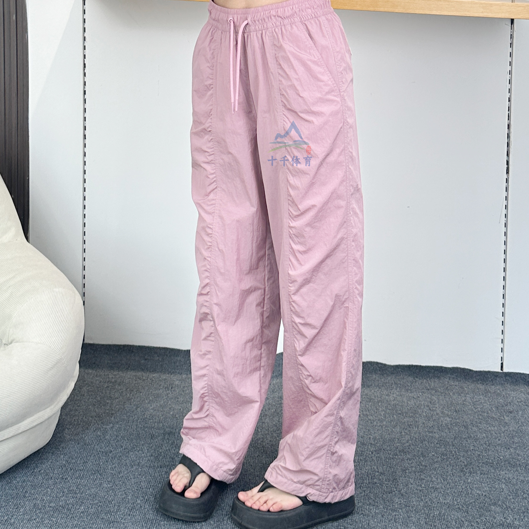 25新款MLB女款直筒工装长裤NY小标刺绣亮面休闲运动裤3FWPB0553